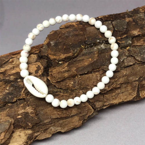 Elastikarmband Kauri Muscheln