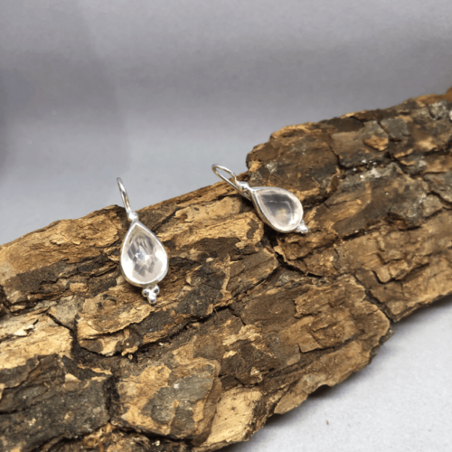 Rosenquarz Ohrring